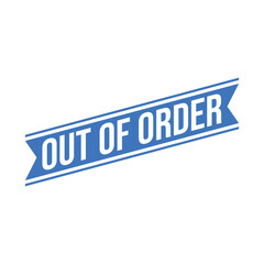 Out of Order Letter Rubber Stamp Template Design