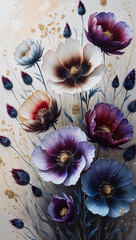 A detailed floral watercolor painting