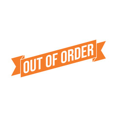 Out of Order Letter Rubber Stamp Template Design