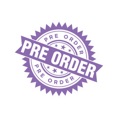 Pre Order Letter Rubber Stamp Template Design