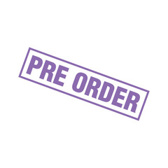 Pre Order Letter Rubber Stamp Template Design