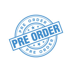 Pre Order Letter Rubber Stamp Template Design