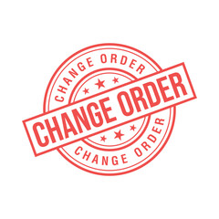 Change Order Letter Rubber Stamp Template Design