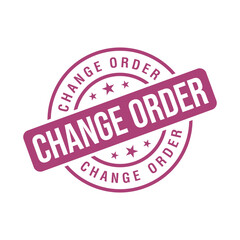 Change Order Letter Rubber Stamp Template Design