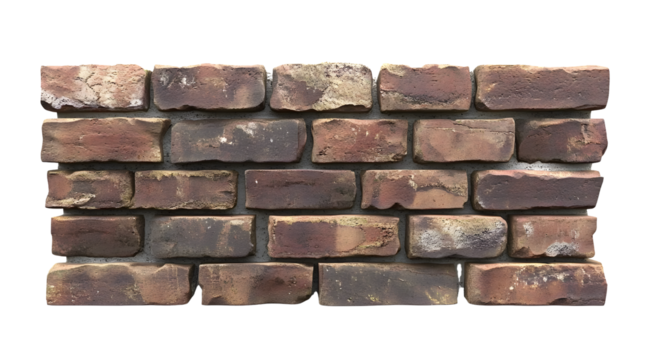 3d Brick wall isolated  on transparency background
