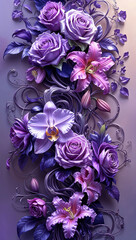 A luxuriously detailed wallpaper design
