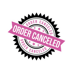 Order Canceled Letter Rubber Stamp Template Design