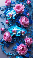 A luxuriously detailed wallpaper design