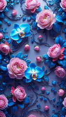 A luxuriously detailed wallpaper design