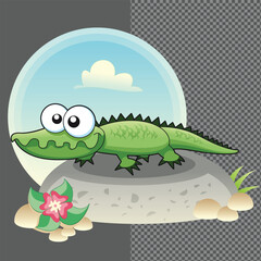 Cute Crocodile vector design