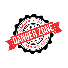 Obraz premium Danger Zone Letter Rubber Stamp Template Design