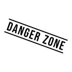 Danger Zone Letter Rubber Stamp Template Design