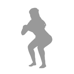 Abstract geometric composition with interlocking gray shapes on a white background