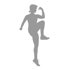 Abstract geometric shape with a square top and rectangular base on a white background