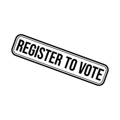 Register to Vote Letter Rubber Stamp Template Design