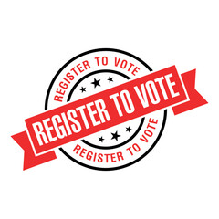 Register to Vote Letter Rubber Stamp Template Design