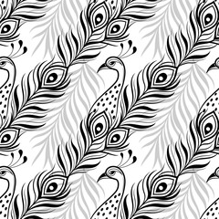 Seamless peacock feather Pattern