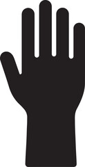 Raised Hand Silhouette Vector for Participation or Volunteer Concept