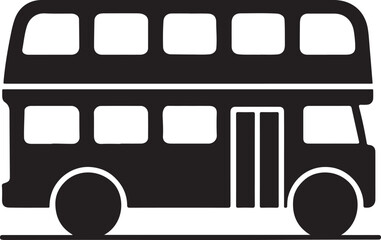 Double Decker Bus Silhouette for Urban Transport Icon
