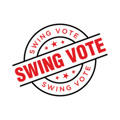 Swing Vote Letter Rubber Stamp Template Design