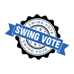 Swing Vote Letter Rubber Stamp Template Design