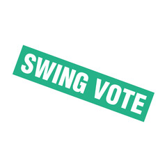 Swing Vote Letter Rubber Stamp Template Design
