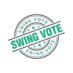 Swing Vote Letter Rubber Stamp Template Design