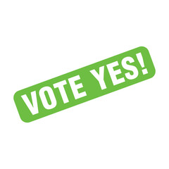 Vote Yes Letter Rubber Stamp Template Design