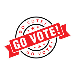 Go Vote Letter Rubber Stamp Template Design