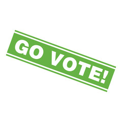 Go Vote Letter Rubber Stamp Template Design