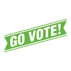 Go Vote Letter Rubber Stamp Template Design