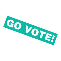 Go Vote Letter Rubber Stamp Template Design