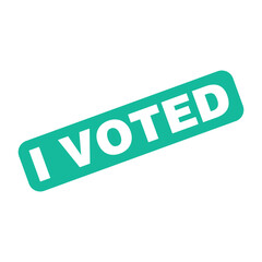 I Voted Letter Rubber Stamp Template Design