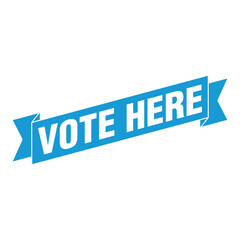 Vote Here Letter Rubber Stamp Template Design