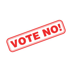 Vote No Letter Rubber Stamp Template Design