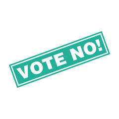Vote No Letter Rubber Stamp Template Design