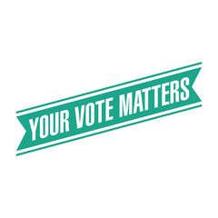 Your Vote Matters Letter Rubber Stamp Template Design