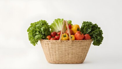 basket filled with fruit and vegetables