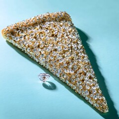 Embellished Triangle Clutch Purse – Luxury Beaded Fashion Accessory
