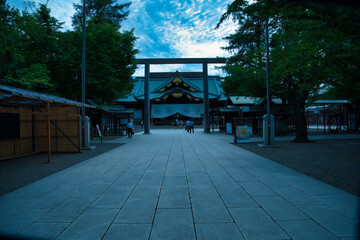 The middle gate torii of Yasukuni-Jinjya Shrine.  Tokyo Japan 
