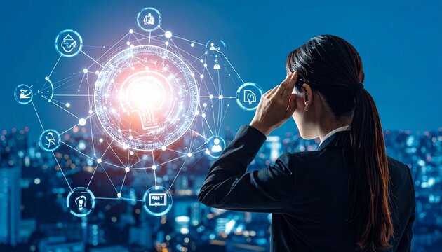 young woman thinking  - Powered by Adobe