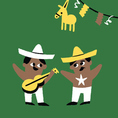 Tow man have fun and paying getter