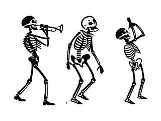 Skeleton Knight Armor Pose Icon Set