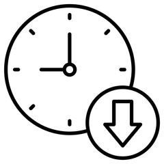 Time Arrow down icon

