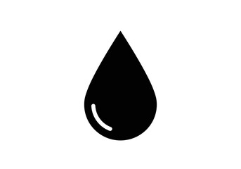 Simple Black Water Drop Icon.