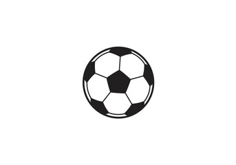 Obraz premium Classic Black and White Soccer Ball Illustration with Pentagons and Hexagons.