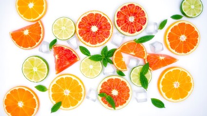 seamless pattern with citrus fruits