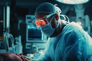Augmented reality glasses aiding surgeon’s data analysis