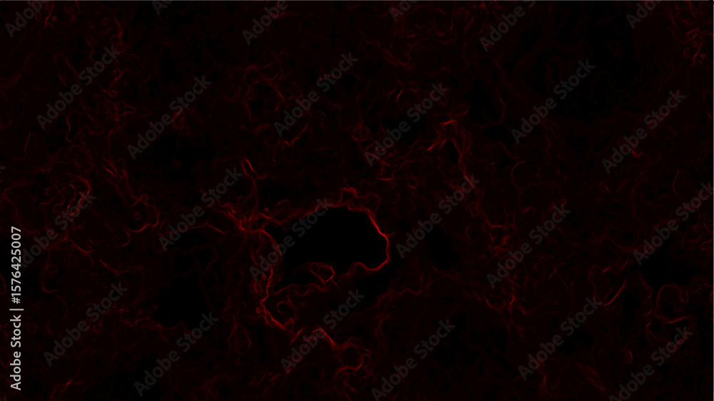 Poster abstract dark background featuring a subtle blend of deep black and crimson red hues with neural cir