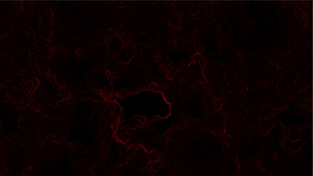 Abstract dark background featuring a subtle blend of deep black and crimson red hues with neural circuits or molten lava flows. Organic and smoky, with a low-light, mysterious ambiance ideal for sci-f